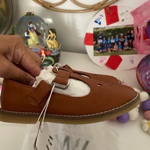 Zara brown leather Mary Janes